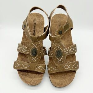 Bearpaw Ridley Women's Gladiator Comfort Adjustable Sandals Size 9 Brown